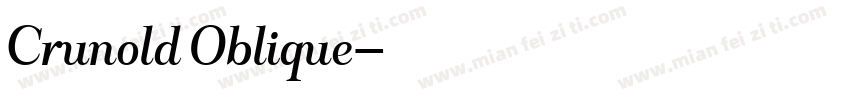 Crunold Oblique字体转换